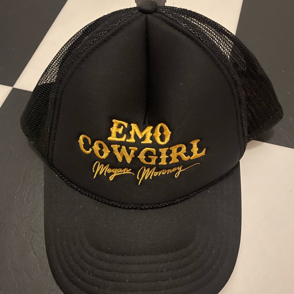 Emo Cowgirl Megan Moroney Black Trucker Hat